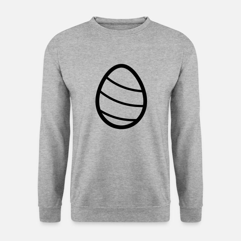 Osterei - Unisex Pullover - Weißgrau meliert