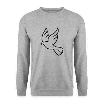 Dove - Unisex Sweatshirt - salt & pepper - Front - Alina (178cm) & Michal (187cm)