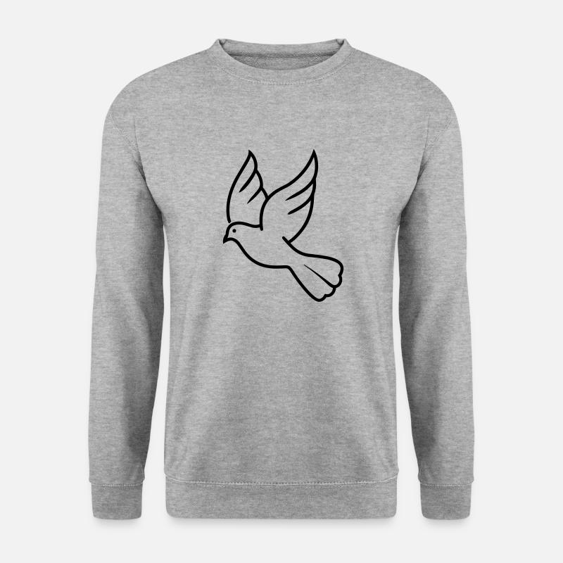 Taube - Unisex Pullover - Weißgrau meliert