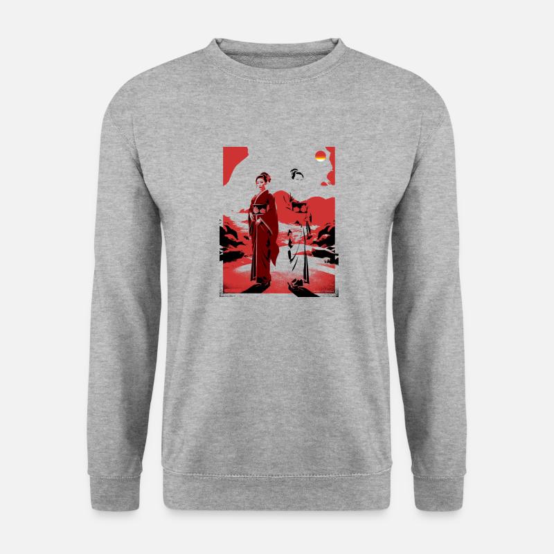 geisha_djinn - Unisex Pullover - Weißgrau meliert