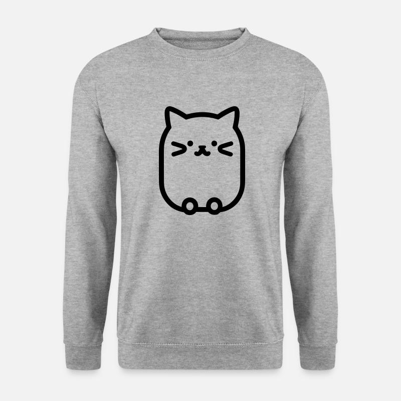 Kätzchen - Unisex Pullover - Weißgrau meliert