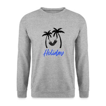 Palms Relax Holiday1 - Unisex Sweatshirt - salt & pepper - Front - Alina (178cm) & Michal (187cm)
