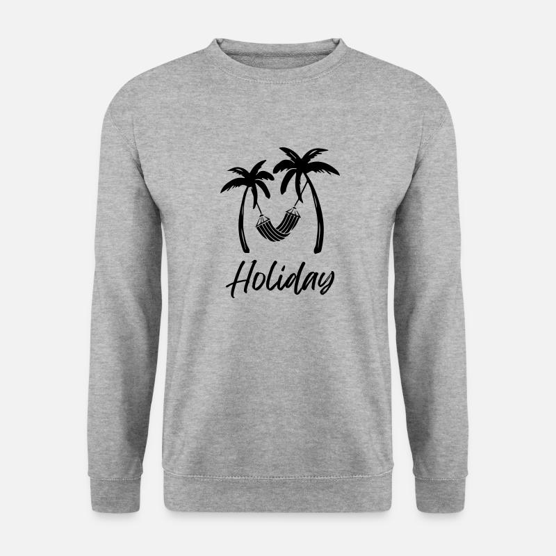 palms relax holiday - Unisex Pullover - Weißgrau meliert