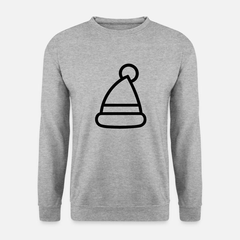Weihnachtsmütze - Unisex Pullover - Weißgrau meliert