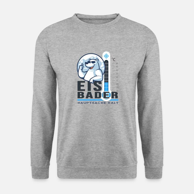 baths, water, winter bathing, bath - Unisex Sweatshirt - salt & pepper