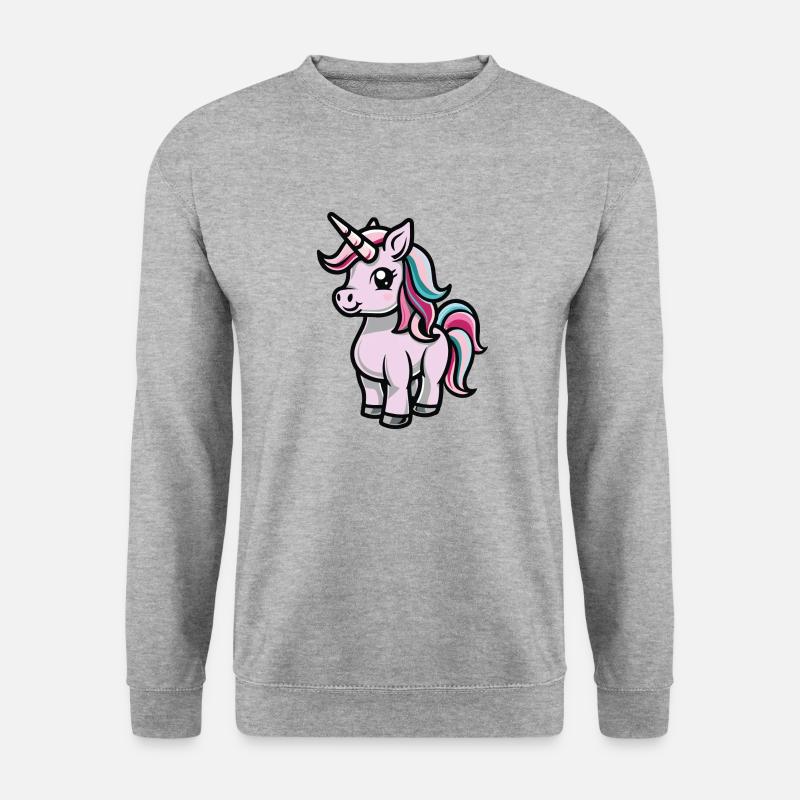 Unicorn - Unisex Pullover - Weißgrau meliert
