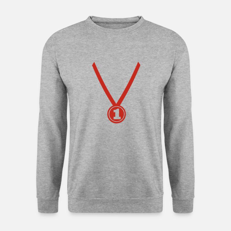 Medaille - Unisex Pullover - Weißgrau meliert