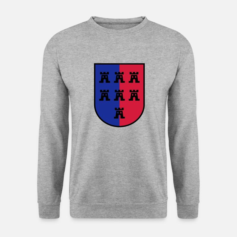 Wappen Siebenbürger Sachsen 3farbig - Siebenbürgen - Unisex Pullover - Weißgrau meliert