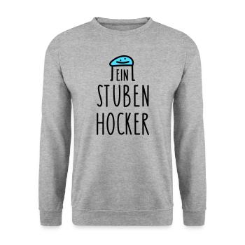 Zuhause Sprüche home office - Unisex Pullover - Weißgrau meliert - Vorne - Alina (178cm) & Michal (187cm)