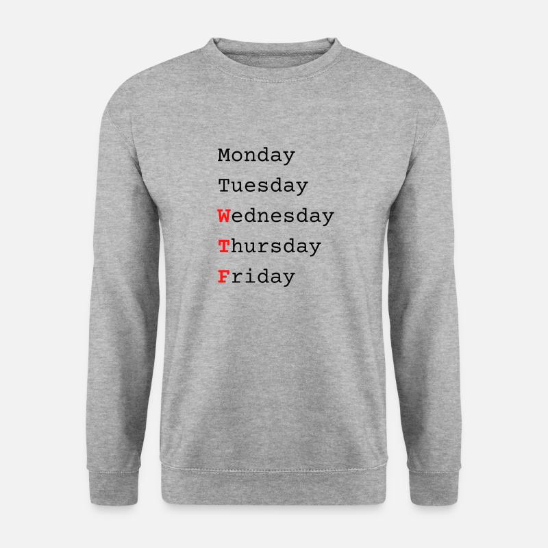 WTF Woche - Unisex Pullover - Weißgrau meliert