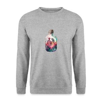 Couple amoureux Couple Parents Saint Valentin Amour - Sweat-shirt Unisexe - gris chiné - Devant - Alina (178cm) & Michal (187cm)