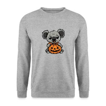 Koala Halloween Bande Dessinée Drôle - Sweat-shirt Unisexe - gris chiné - Devant - Alina (178cm) & Michal (187cm)