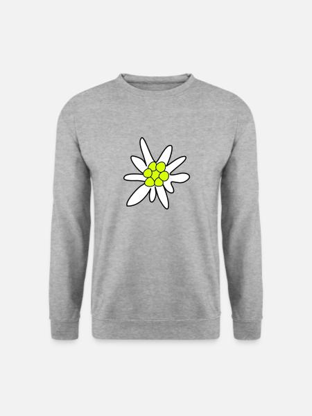 Edelweiss - Unisex Pullover - Weißgrau meliert