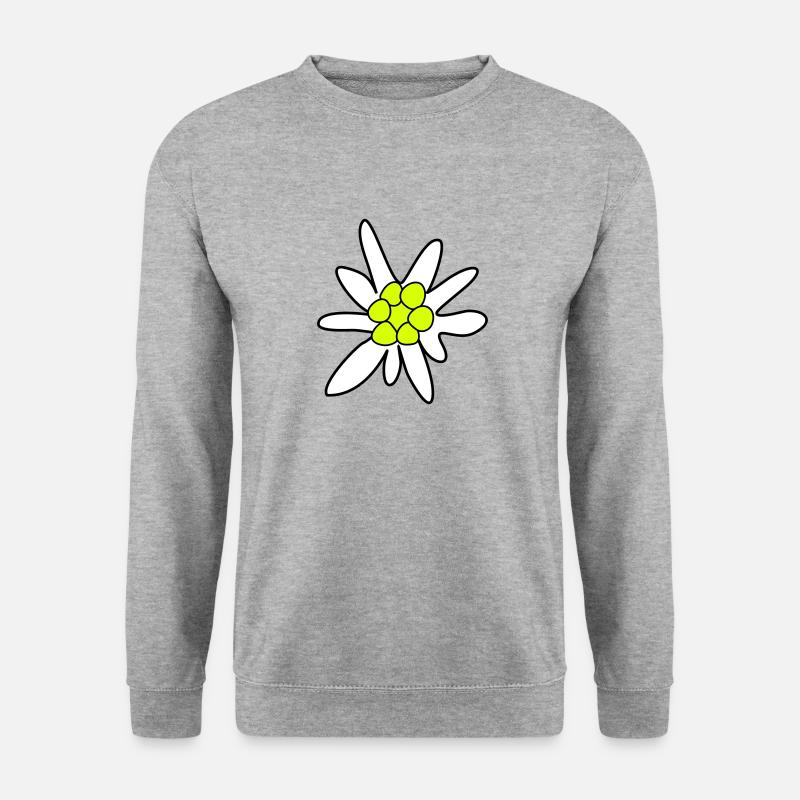 Edelweiss, fleur - Sweat-shirt Unisexe - gris chiné