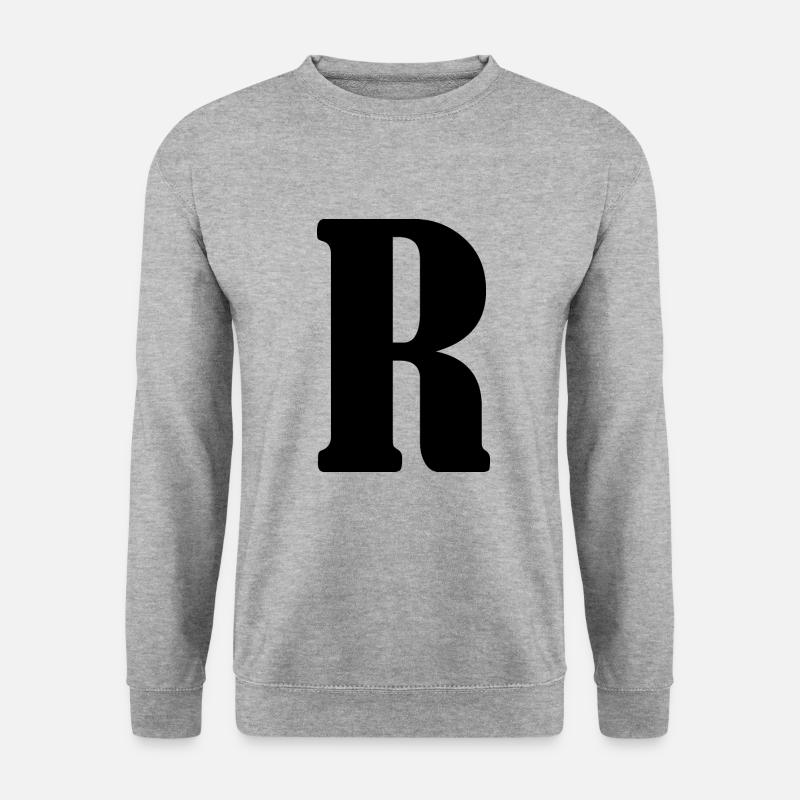 R - Unisex Pullover - Weißgrau meliert