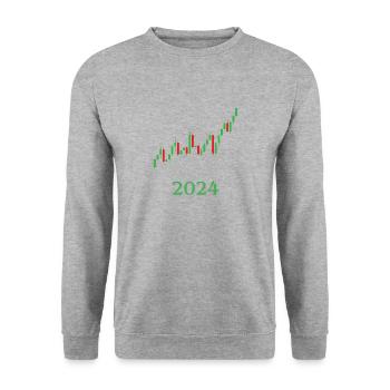 2024 Market Shirt - Unisex Sweatshirt - salt & pepper - Front - Alina (178cm) & Michal (187cm)