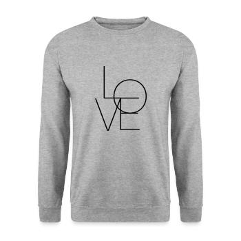 love - Sweat-shirt Unisexe - gris chiné - Devant - Alina (178cm) & Michal (187cm)