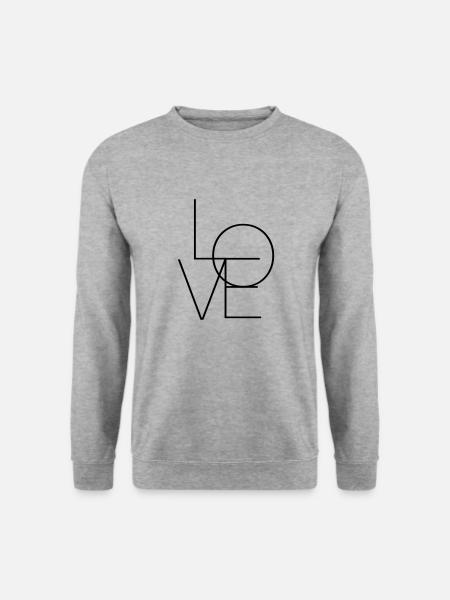 love - Unisex Pullover - Weißgrau meliert