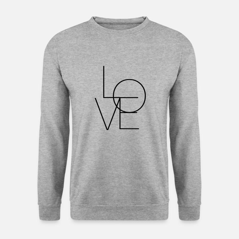 love - Unisex Pullover - Weißgrau meliert