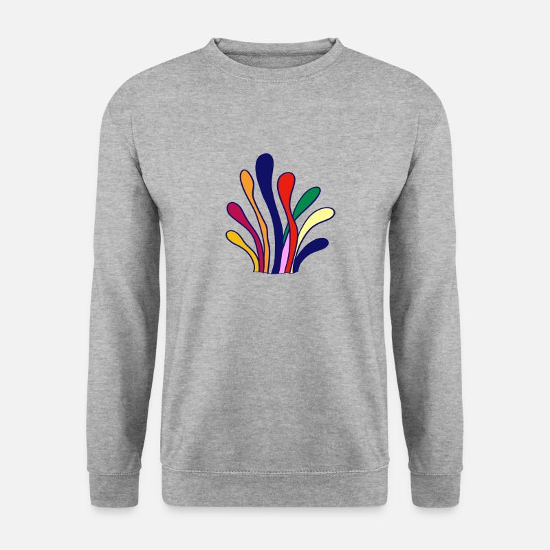 Eight linear patterns with different colors - Unisex Sweatshirt - salt & pepper