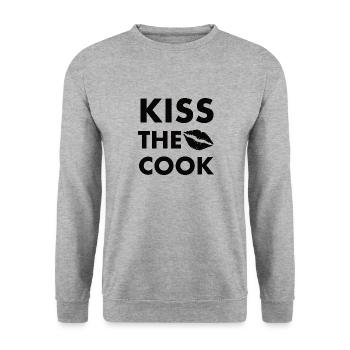 Kiss the cook black - Unisex Sweatshirt - salt & pepper - Front - Alina (178cm) & Michal (187cm)