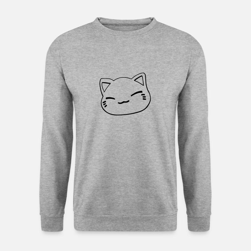 Nemuri Neko, sleeping cat, black - Unisex Sweatshirt - salt & pepper
