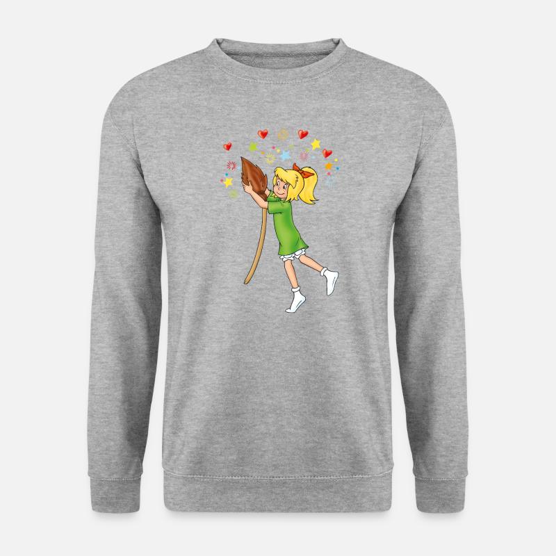 Bibi mit Kartoffelbrei Herzen Sternchen - Unisex Pullover - Weißgrau meliert