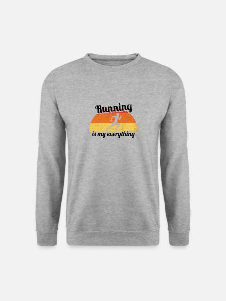 Laufen - ist alles für mich - Unisex Pullover - Weißgrau meliert