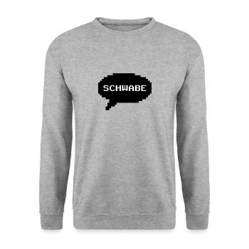 Schwabe Schwaben - Unisex Pullover - Weißgrau meliert - Vorne - Alina (178cm) & Michal (187cm)