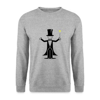 Wizard Design - Unisex Sweatshirt - salt & pepper - Front - Alina (178cm) & Michal (187cm)