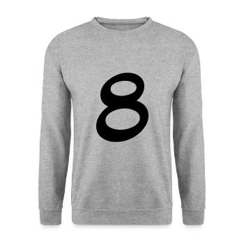 Eight - Unisex Sweatshirt - salt & pepper - Front - Alina (178cm) & Michal (187cm)