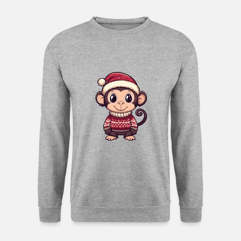 Monkey Christmas Comic - Unisex Sweatshirt - salt & pepper