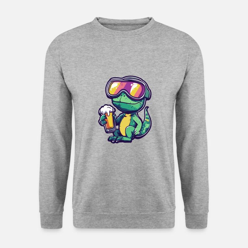 Bière de ski caméléon - Sweat-shirt Unisexe - gris chiné
