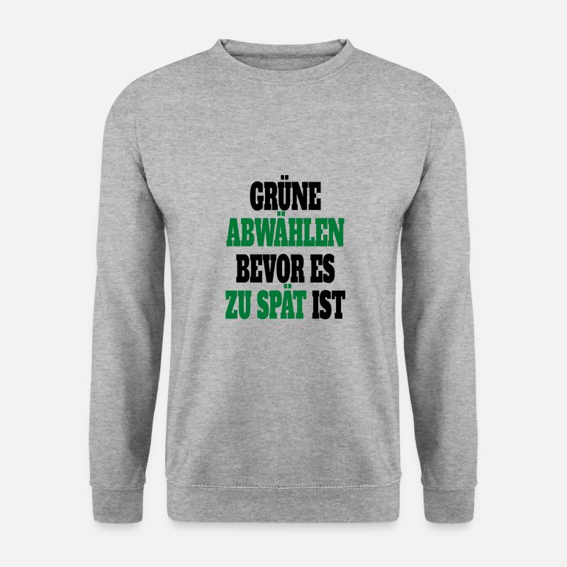 Witze Grüne Die Grünen Habeck Baerbock Partei - Unisex Pullover - Weißgrau meliert