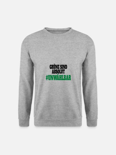 Witze Grüne Die Grünen Habeck Baerbock Partei - Unisex Pullover - Weißgrau meliert