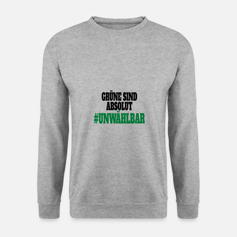 Witze Grüne Die Grünen Habeck Baerbock Partei - Unisex Pullover - Weißgrau meliert