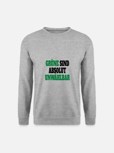 Witze Grüne Die Grünen Habeck Baerbock Partei - Unisex Pullover - Weißgrau meliert