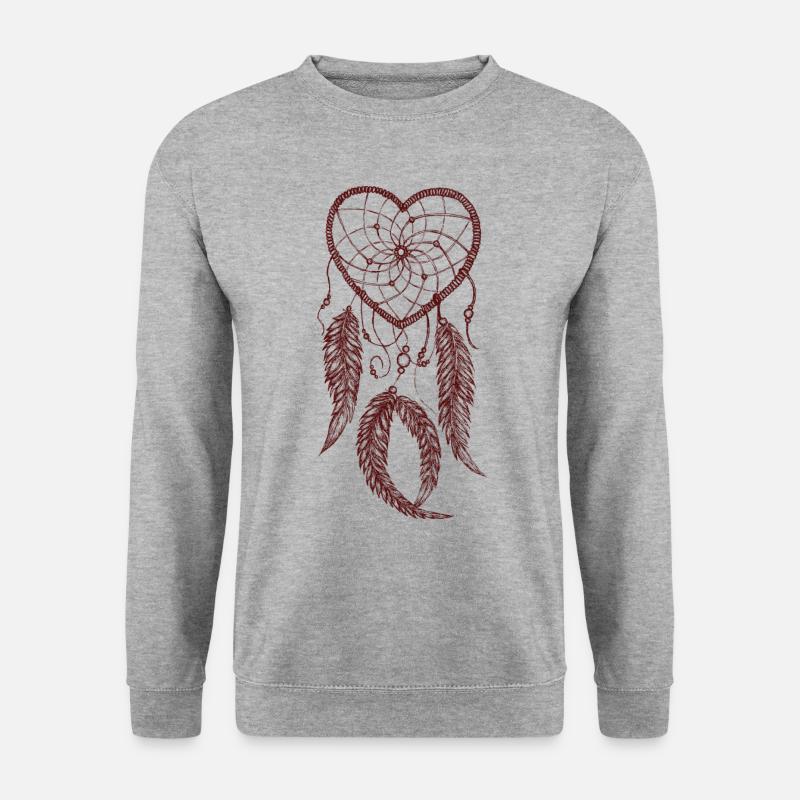 Traumfänger - Unisex Pullover - Weißgrau meliert