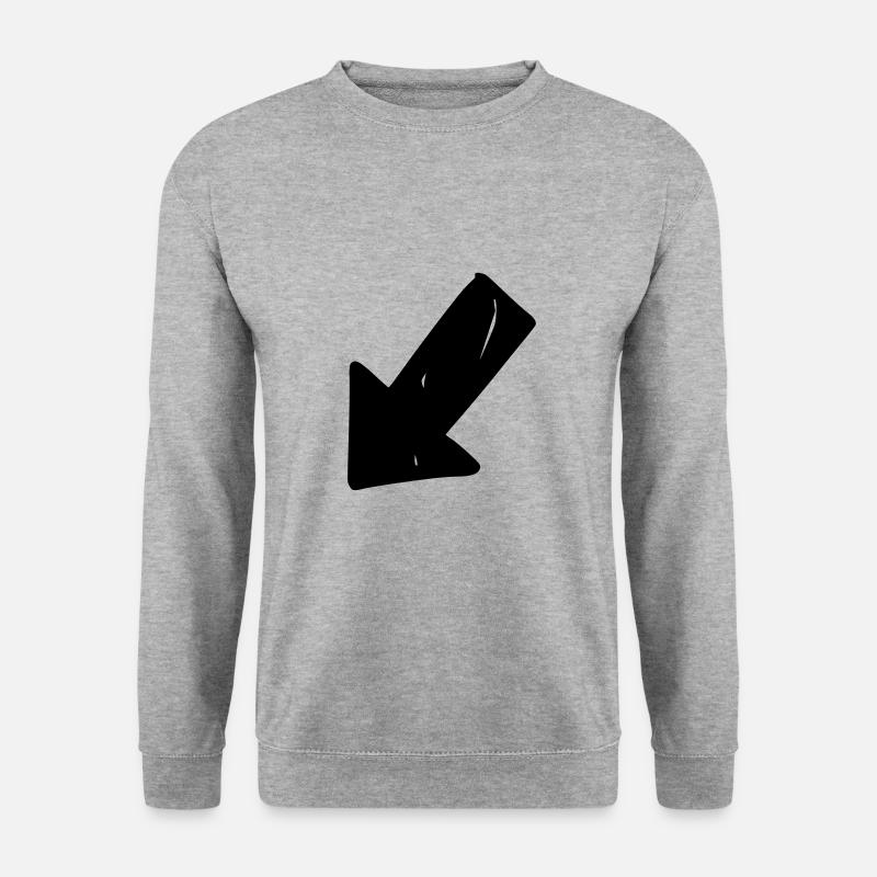 Arrow drawing sketch black - Unisex Sweatshirt - salt & pepper