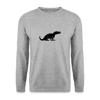 crocodile - Unisex Sweatshirt - salt & pepper - Front - Alina (178cm) & Michal (187cm)