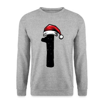 1 numéro de Noël - Sweat-shirt Unisexe - gris chiné - Devant - Alina (178cm) & Michal (187cm)