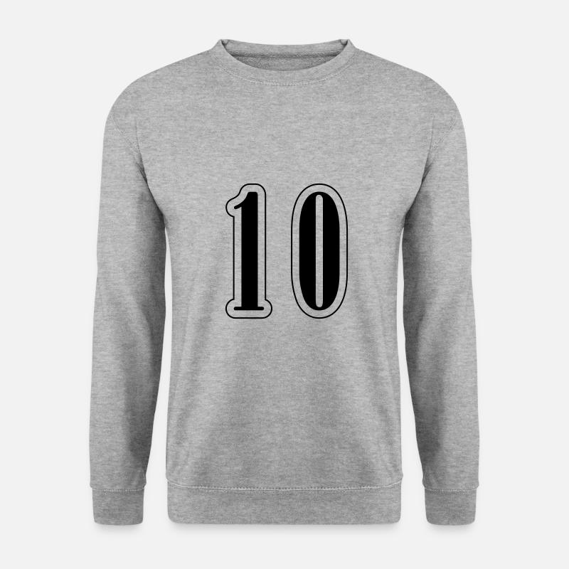 10 Number symbol - Unisex Sweatshirt - salt & pepper