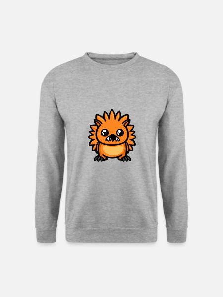 Igel Halloween Tier - Unisex Pullover - Weißgrau meliert