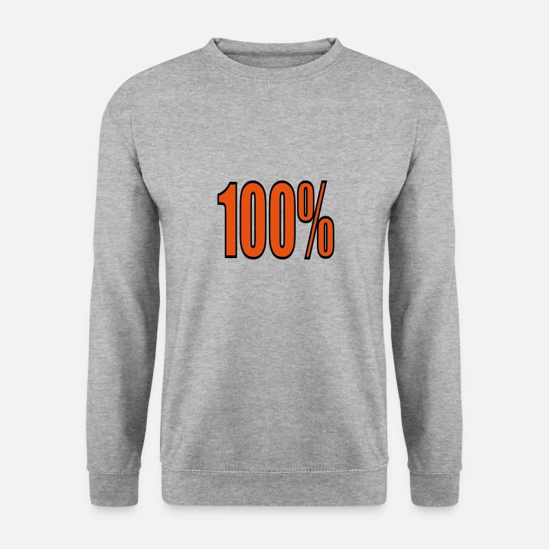 100% - Unisex Pullover - Weißgrau meliert