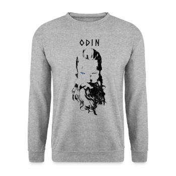 Odin - Unisex Sweatshirt - salt & pepper - Front - Alina (178cm) & Michal (187cm)