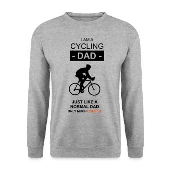 Cycling Dad Cycling Father - Unisex Sweatshirt - salt & pepper - Front - Alina (178cm) & Michal (187cm)