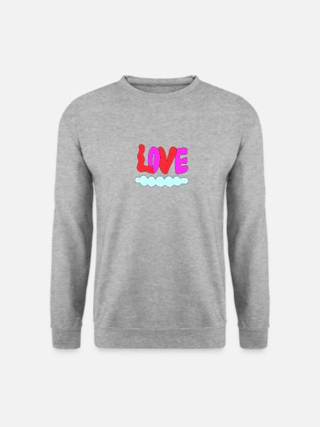Liebe #1 - Unisex Pullover - Weißgrau meliert
