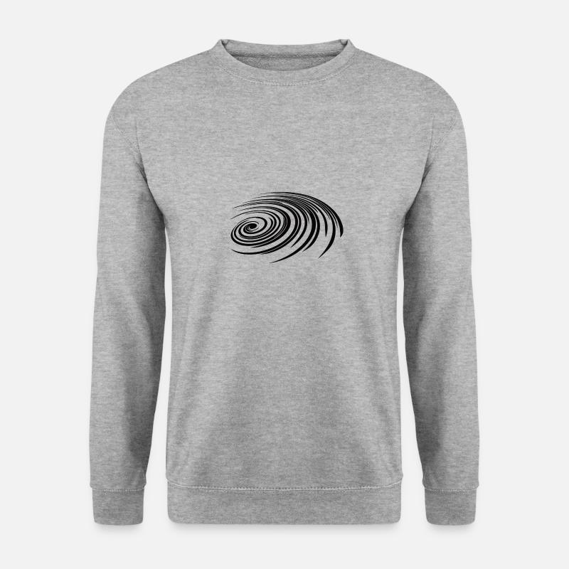 Spirale Geometrie - Spiralgalaxie - Unisex Pullover - Weißgrau meliert