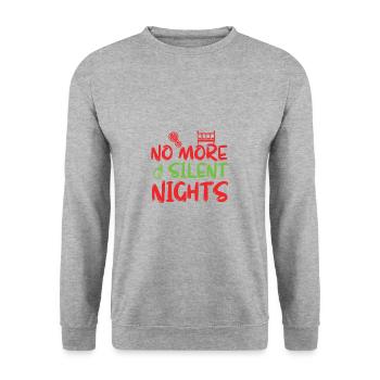 Christmas Pregnancy Pregnant - Unisex Sweatshirt - salt & pepper - Front - Alina (178cm) & Michal (187cm)