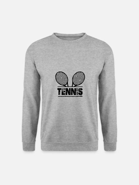 Tennis Sport - Unisex Pullover - Weißgrau meliert